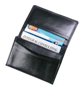 Etui für Visitenkarten, Leder, SIGEL, schwarz